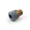 Polyplumb BSP Taper Male Adaptor - 15mm X 1/2" DZR -Irwin 15 mm x 1 2in bsp taper male adaptor dzr polypipe 6 min 21283 P 1