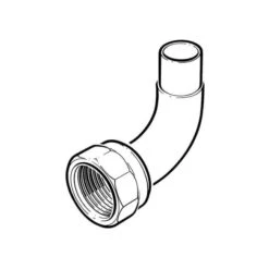 End Feed Bent Cylinder Union 15mm X 3/4" Union Nut