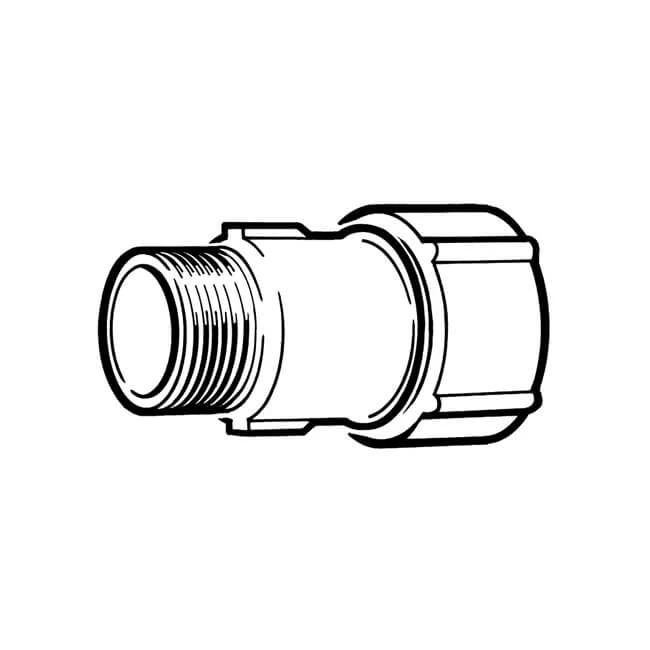 Primofit® Adaptor Gas 1" BSP M X 32mm MDPE Galvanised 4 Primofit® Adaptor Gas 1" BSP M X 32mm MDPE Galvanised - Image 2