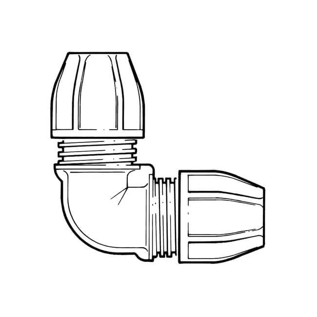 Philmac® Elbow - 20mm Yellow MDPE 4 Philmac® Elbow - 20mm Yellow MDPE - Image 2