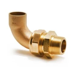 End Feed Bent Male Union Connector 22mm X 3/4"