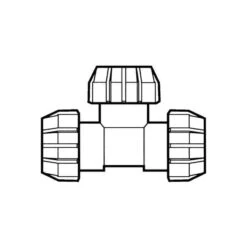 Polyfast Equal Tee - 25mm MDPE -Irwin 25 mm equal tee mdpe blue black min 9884 L 1