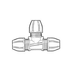 Philmac® Equal Tee - 25mm Yellow MDPE -Irwin 25 mm equal tee yellow mdpe philmac min 16078 L 1