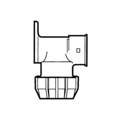 Polyfast Wall Plate Elbow 25mm Comp. X 1/2" BSP PF -Irwin 25 mm x 1 2in mdpe bib tap wall flange polyfast min 9950 L 1
