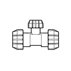 Polyfast Branch Reduced Tee - 25mm X 25mm X 20mm MDPE