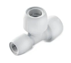 Hep2O® End Reduced Tee - 28mm X 22mm X 28mm White