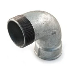 Short Turn Equal Bend 90° - 2" BSP M X F Galvanised