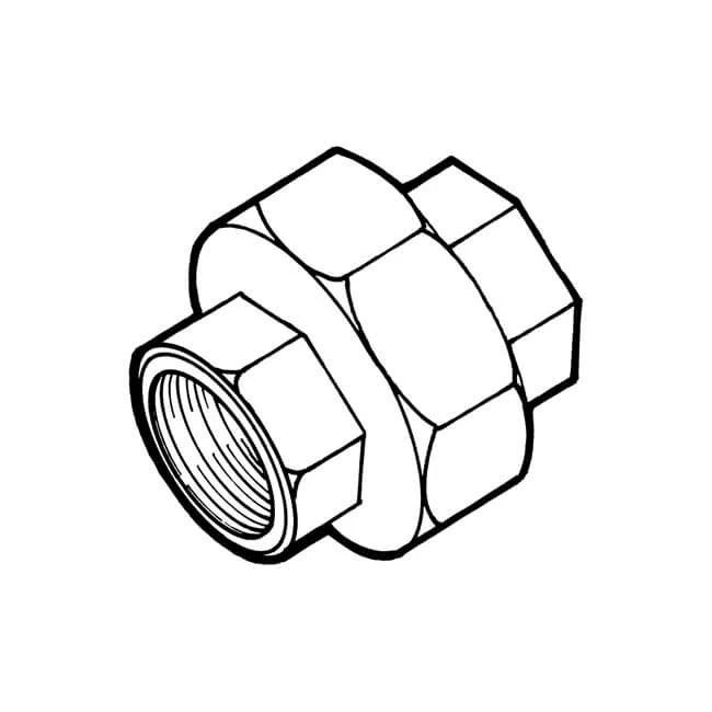 Bronze To Iron Equal Union - 2" F Black 4 Bronze To Iron Equal Union - 2" F Black - Image 2