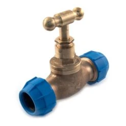 Polyfast Gunmetal Stop Cock - 32mm MDPE -Irwin 32 mm polyfast gunmetal stop cock mdpe compression min 9946 P 2