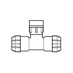 Polyfast Female Branch Tee 32mm X 32mm X 1" BSP PF -Irwin 32 mm x 32 mm x 1in female branch tee blue black min 9892 L 1