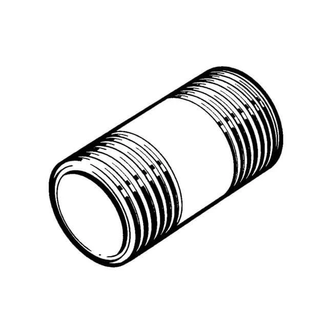 Barrel Nipple - Mild Steel - Black 3" 4 Barrel Nipple - Mild Steel - Black 3" - Image 2