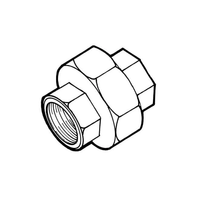 Iron Equal Union Connector Straight - 3" F Black 3 Iron Equal Union Connector Straight - 3" F Black