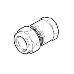 DZR Compression Straight Adaptor 42mm X 1.1/2" BSP F -Irwin 42 mm x 1 1 2in straight adaptor compression x bsp parallel female dzr 2 min 7891 L 1