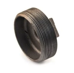 Plain Hollow Plug - 4" Black