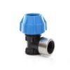Polyfast F Elbow - 50mm Comp. X 1.1/2" BSP PF -Irwin 50 mm x 1 1 2in female elbow blue black min 9878 P 1