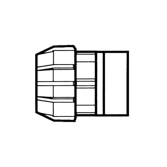 Polyfast F Adaptor - 50mm Comp. X 1.1/2" BSP PF 3 Polyfast F Adaptor - 50mm Comp. X 1.1/2" BSP PF