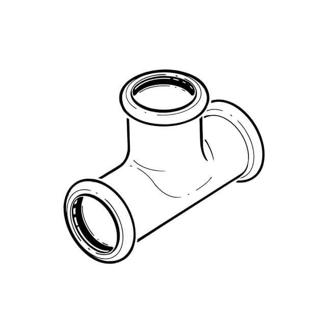 Xpress Water Equal Tee - 54mm 4 Xpress Water Equal Tee - 54mm - Image 2