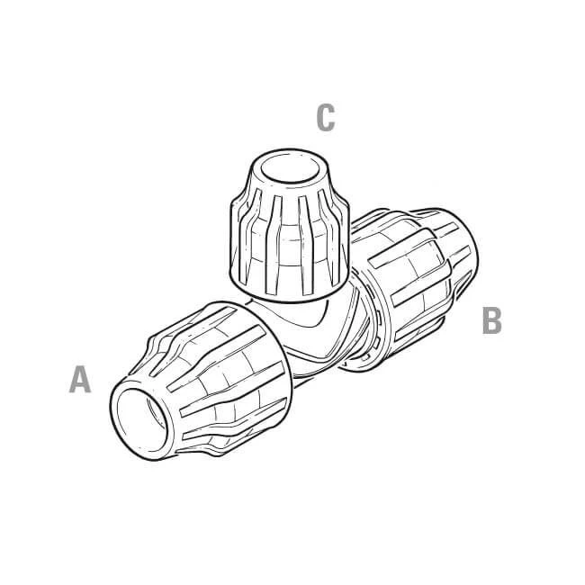 Above And Below Ground MDPE Branch Reduced Tee - 50 X 50 X 25mm 4 Above And Below Ground MDPE Branch Reduced Tee - 50 X 50 X 25mm - Image 2