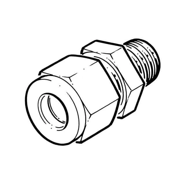 Compression Straight Adaptor - 3/8" X 1/2" BSP TM 4 Compression Straight Adaptor - 3/8" X 1/2" BSP TM - Image 2