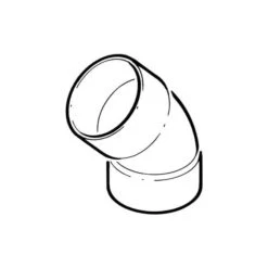 End Feed Obtuse Elbow 45° - 67mm F X F