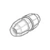 FloPlast Below Ground Coupler - 50mm MDPE -Irwin floplast below ground coupler 50mm mdpe 24787 24787 l 1