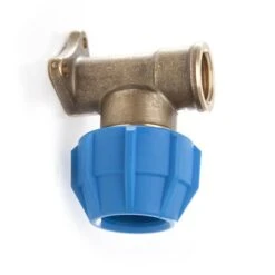 Polyfast Wall Plate Elbow 20mm Comp. X 1/2" BSP PF