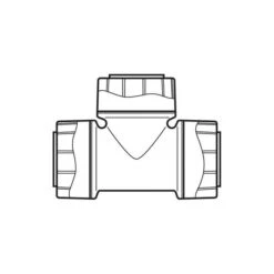 Polyplumb Equal Tee - 28mm Grey