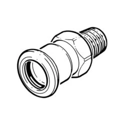 Press-fit Water Adaptor 304 S/S - 42mm X 1.1/2" BSP M -Irwin press fit water adaptor 304 s s 42mm x 1 1 2 bsp m 25922 25922 l 1