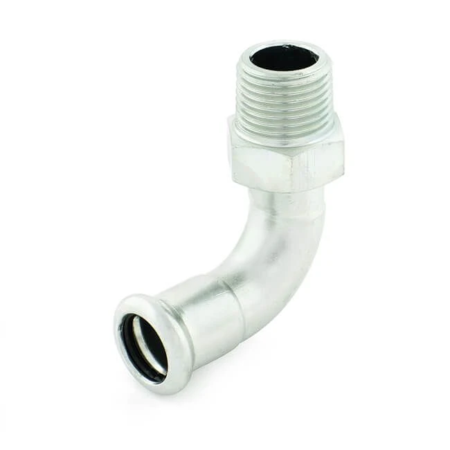 Press-fit Water Elbow Galvanised Carbon Steel - 54mm X 2" BSP TM 3 Press-fit Water Elbow Galvanised Carbon Steel - 54mm X 2" BSP TM