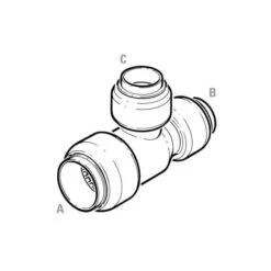 Tectite Classic End & Branch Reduced 22 X 15 X 15mm -Irwin tectite classic 22 x 15 x 15 mm one end branch reduced tee tectite 2 min 21809 L 1